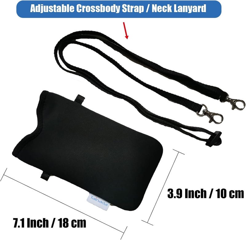 Tainada Cute Neoprene Phone Sleeve Pouch Case Bag w/Crossbody Strap/Neck Lanyard for iPhone 17/16/15 Pro Max, Air, 16/15 Plus, 16e, Samsung S25+, S25, S24, A56 for Women Girls (Desserts Pattern) - Image 4